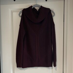 Love Tree Deep Burgundy Cowl Neck Sweater